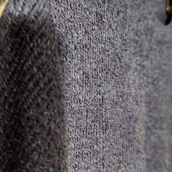 Knit Navy Sweater with Animal Sleeve size Medium - Picture 3 of 4